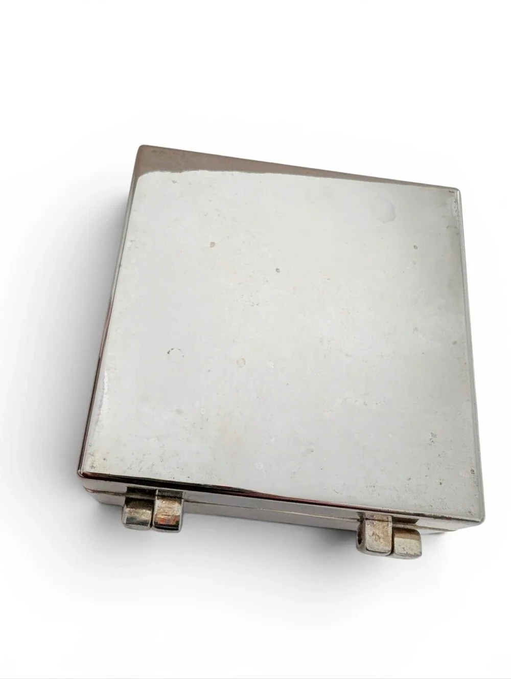 VINTAGE Silver Trinket Box Square 3